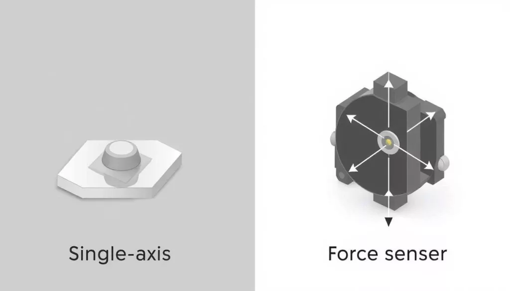 Differences between 3 axis and single-axis force sensors