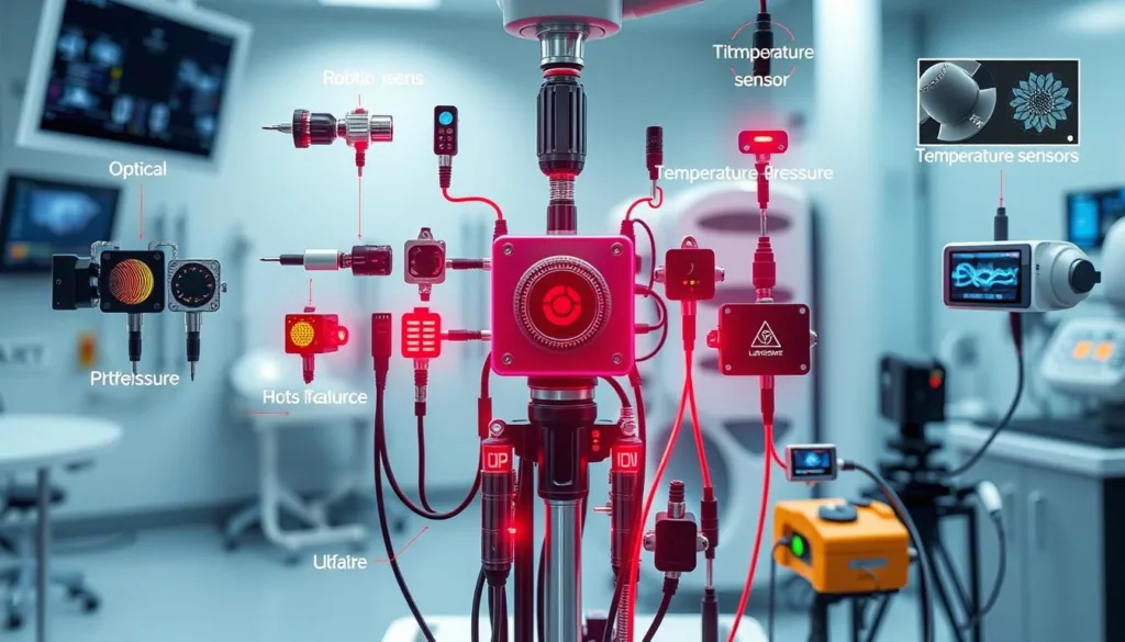 Different types of sensors in medical robotics