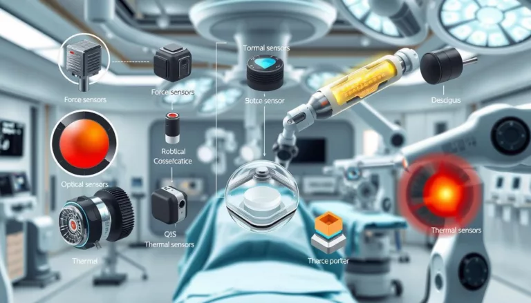 Types of sensors used in robotic surgery systems